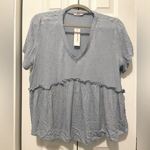 Francesca’s Textured Peplum Top